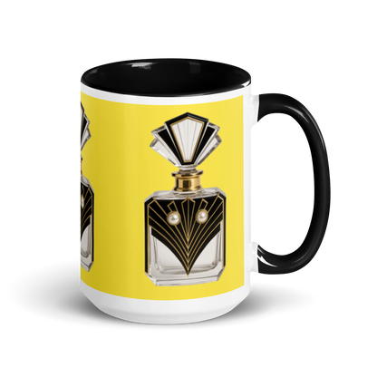 Art Deco perfume Mug - Hawk 15 oz Yellow