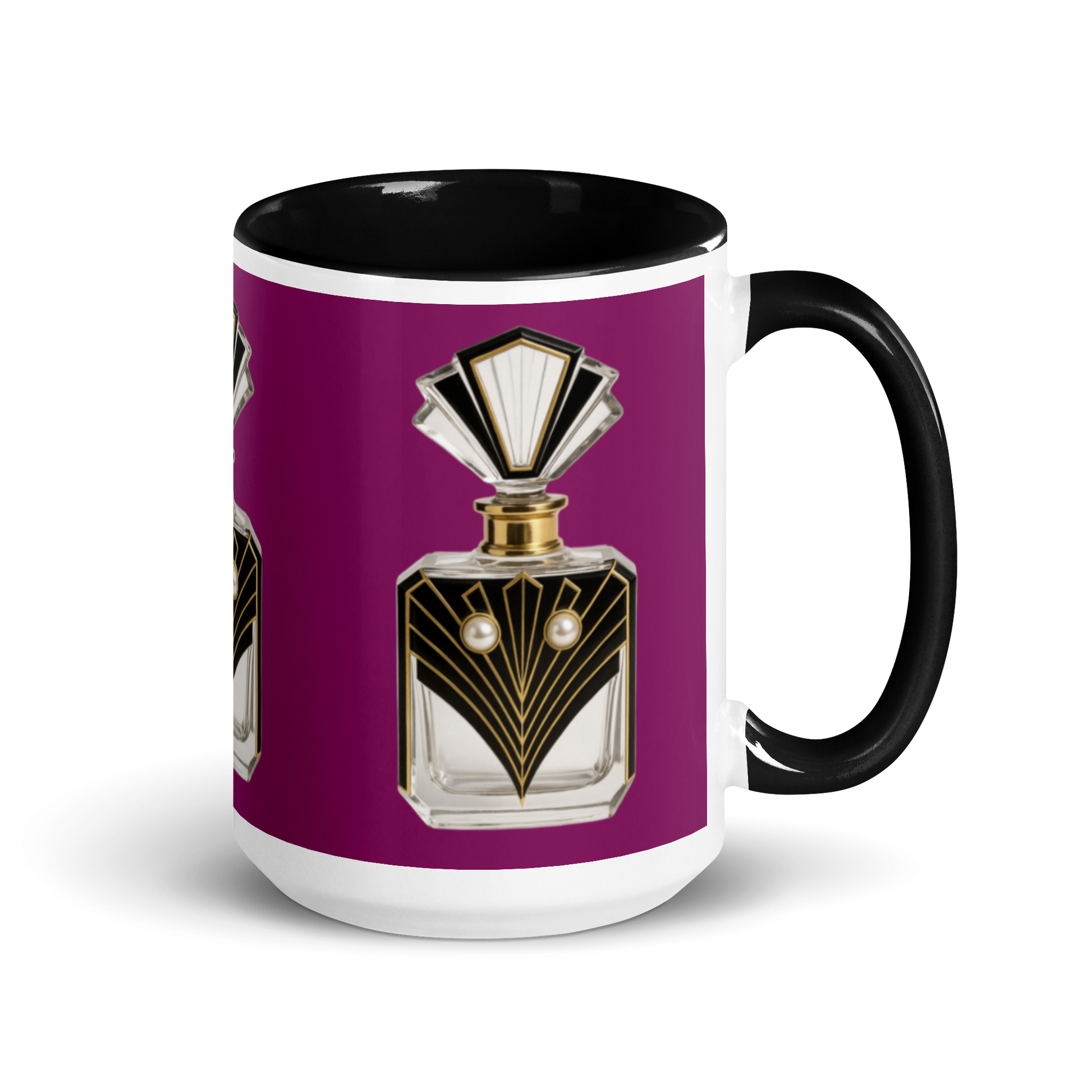 Art Deco perfume Mug - Hawk 15 oz Purple