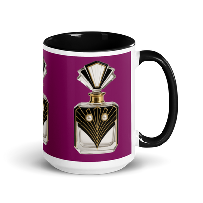 Art Deco perfume Mug - Hawk 15 oz Purple