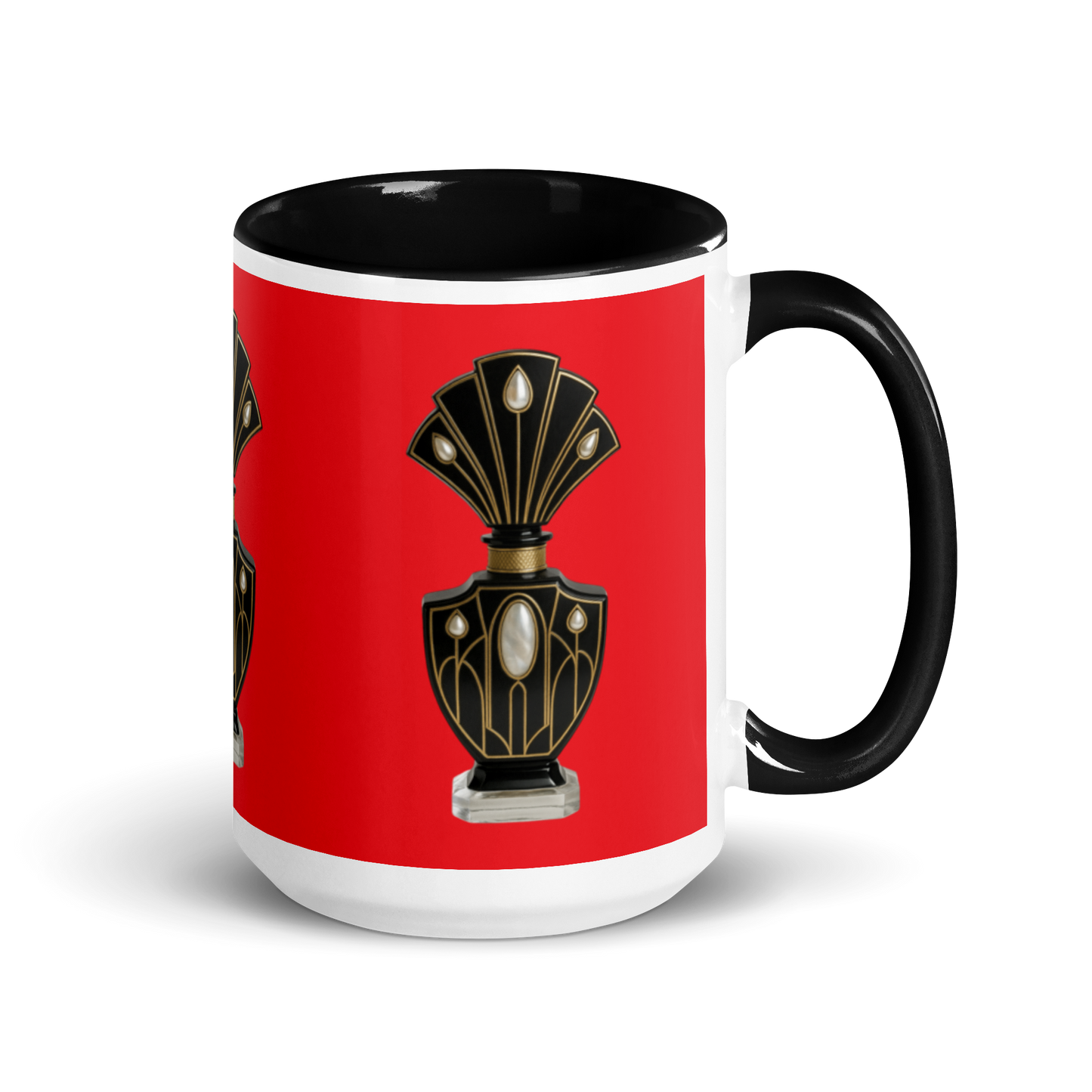 Art Deco Perfume Mug - Cockatoo Red 15 oz