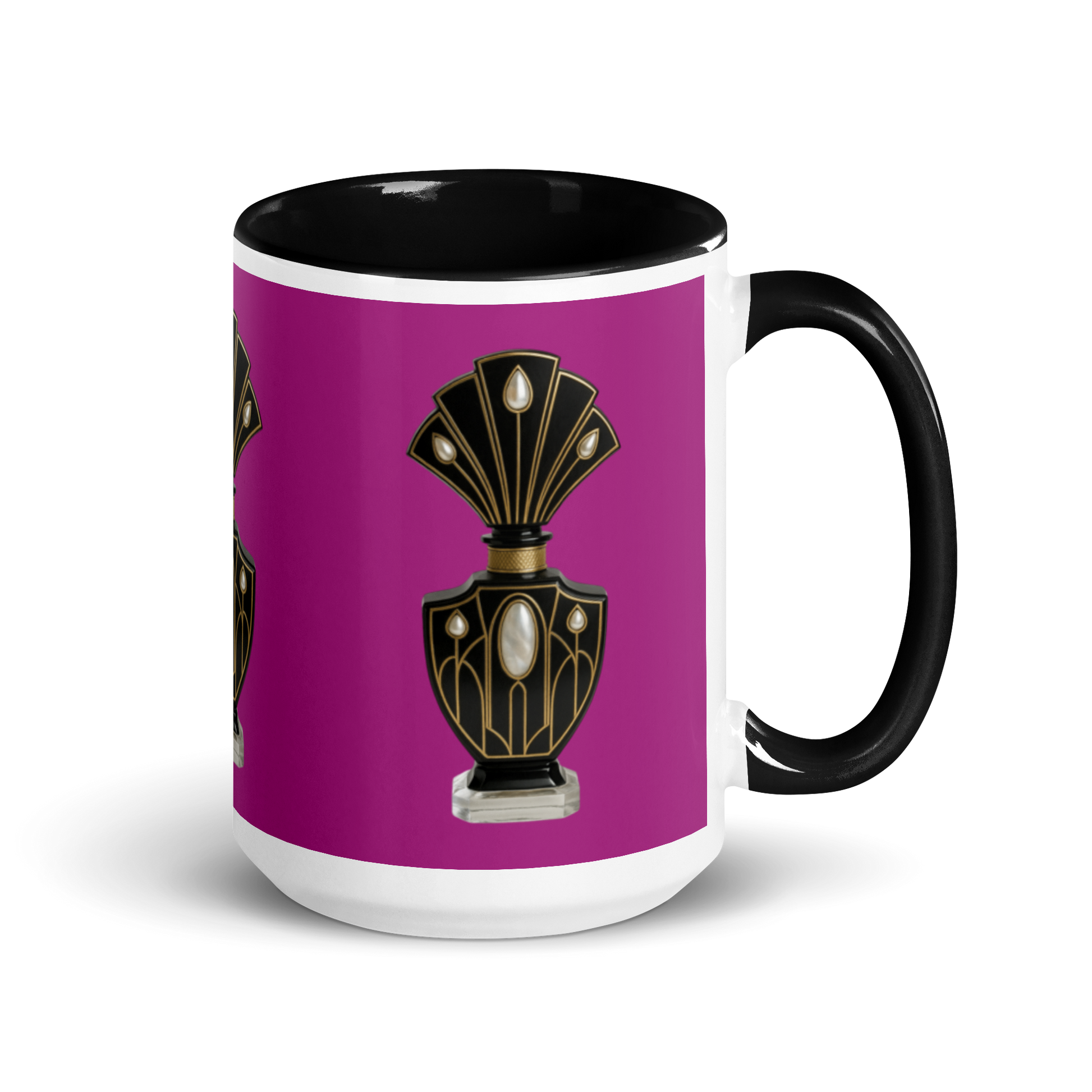 Art Deco Perfume Mug - Cockatoo Purple 15 oz