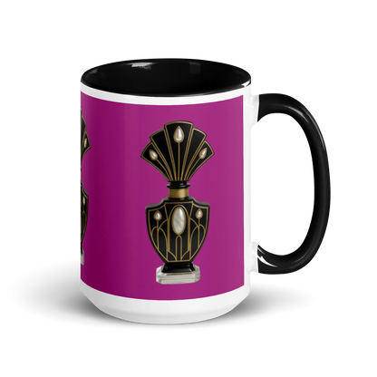 Art Deco Perfume Mug - Cockatoo Purple 15 oz