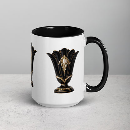 Art Deco Glossy Mug - Black Swan