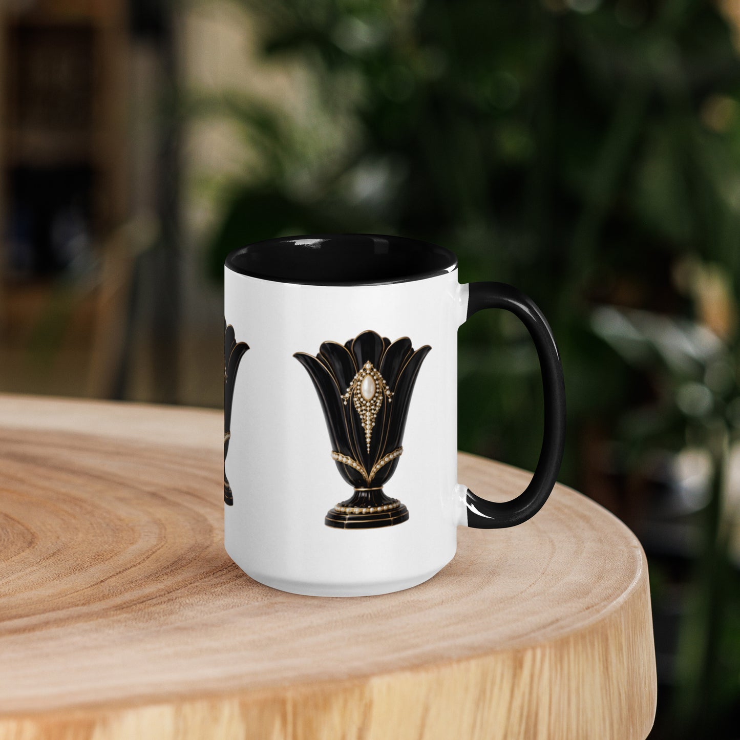 Art Deco Glossy Mug - Black Swan