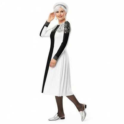 1920 Beaded Collar Midi Dress